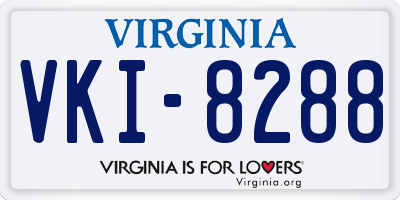 VA license plate VKI8288