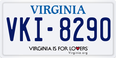 VA license plate VKI8290
