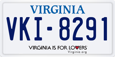VA license plate VKI8291