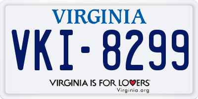 VA license plate VKI8299