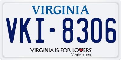 VA license plate VKI8306