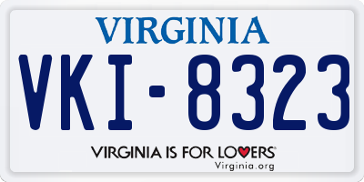 VA license plate VKI8323