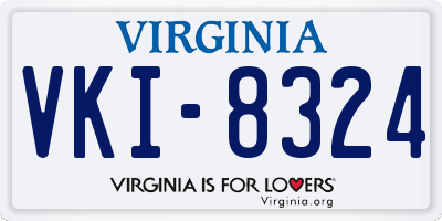 VA license plate VKI8324