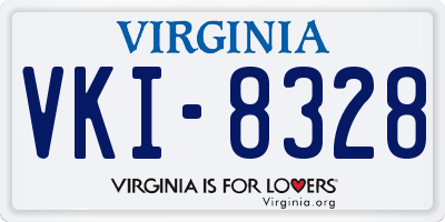 VA license plate VKI8328