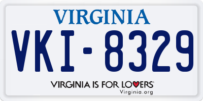 VA license plate VKI8329