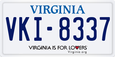 VA license plate VKI8337