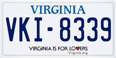 VA license plate VKI8339