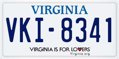 VA license plate VKI8341