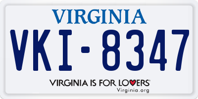 VA license plate VKI8347