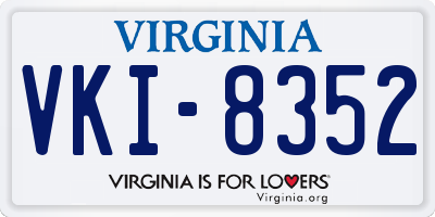 VA license plate VKI8352