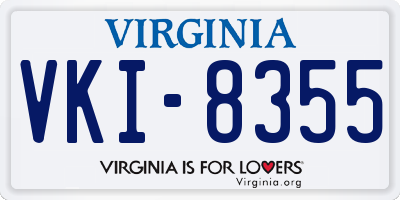 VA license plate VKI8355
