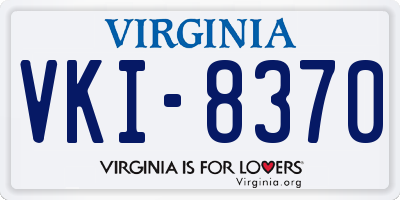 VA license plate VKI8370
