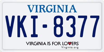 VA license plate VKI8377