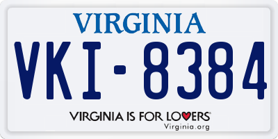VA license plate VKI8384