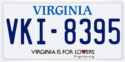 VA license plate VKI8395