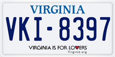 VA license plate VKI8397