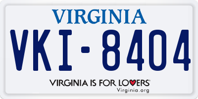 VA license plate VKI8404