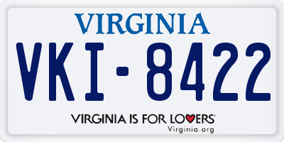 VA license plate VKI8422