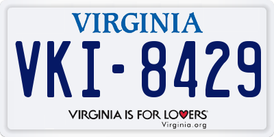 VA license plate VKI8429