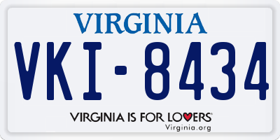 VA license plate VKI8434
