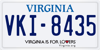 VA license plate VKI8435