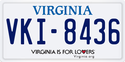 VA license plate VKI8436