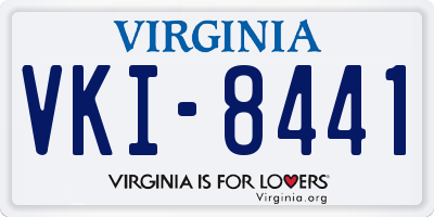 VA license plate VKI8441