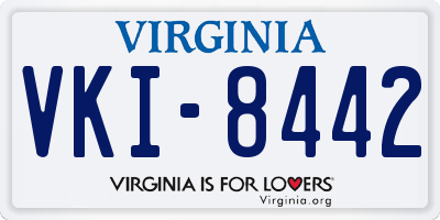 VA license plate VKI8442