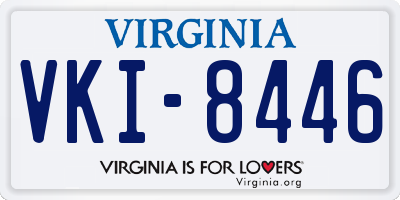 VA license plate VKI8446
