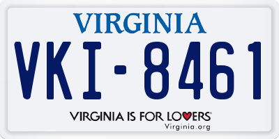 VA license plate VKI8461