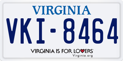 VA license plate VKI8464