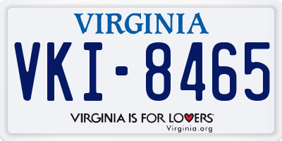 VA license plate VKI8465