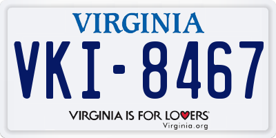 VA license plate VKI8467