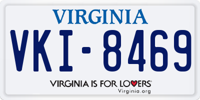 VA license plate VKI8469