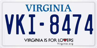 VA license plate VKI8474