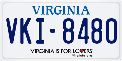 VA license plate VKI8480