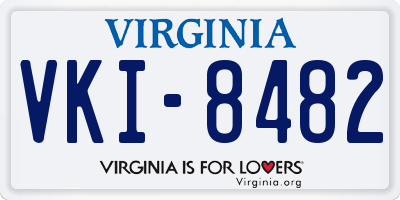 VA license plate VKI8482
