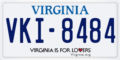 VA license plate VKI8484