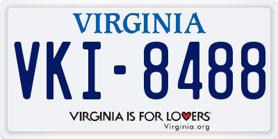 VA license plate VKI8488