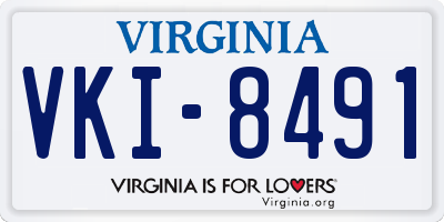 VA license plate VKI8491