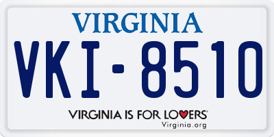 VA license plate VKI8510