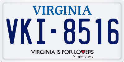 VA license plate VKI8516