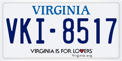 VA license plate VKI8517