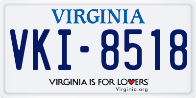 VA license plate VKI8518