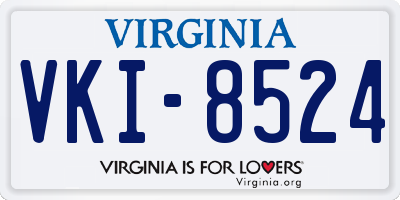 VA license plate VKI8524