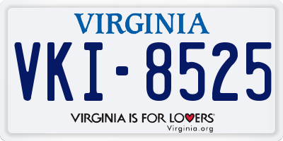 VA license plate VKI8525