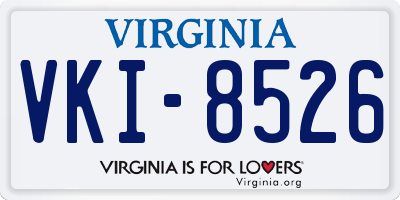 VA license plate VKI8526