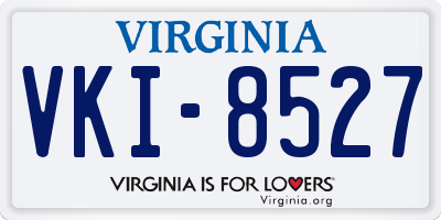 VA license plate VKI8527