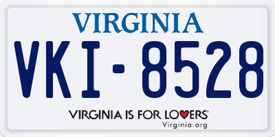 VA license plate VKI8528