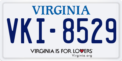 VA license plate VKI8529
